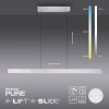 Paul Neuhaus PURE-MOTO-RISE Pendelleuchte LED Silber, 3-flammig, Fernbedienung