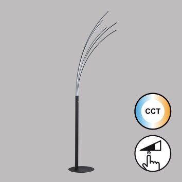 Fischer & Honsel Ellmau Stehleuchte LED Schwarz, 1-flammig