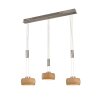 Fischer & Honsel SHINE-WOOD Pendelleuchte LED Nickel-Matt, 3-flammig