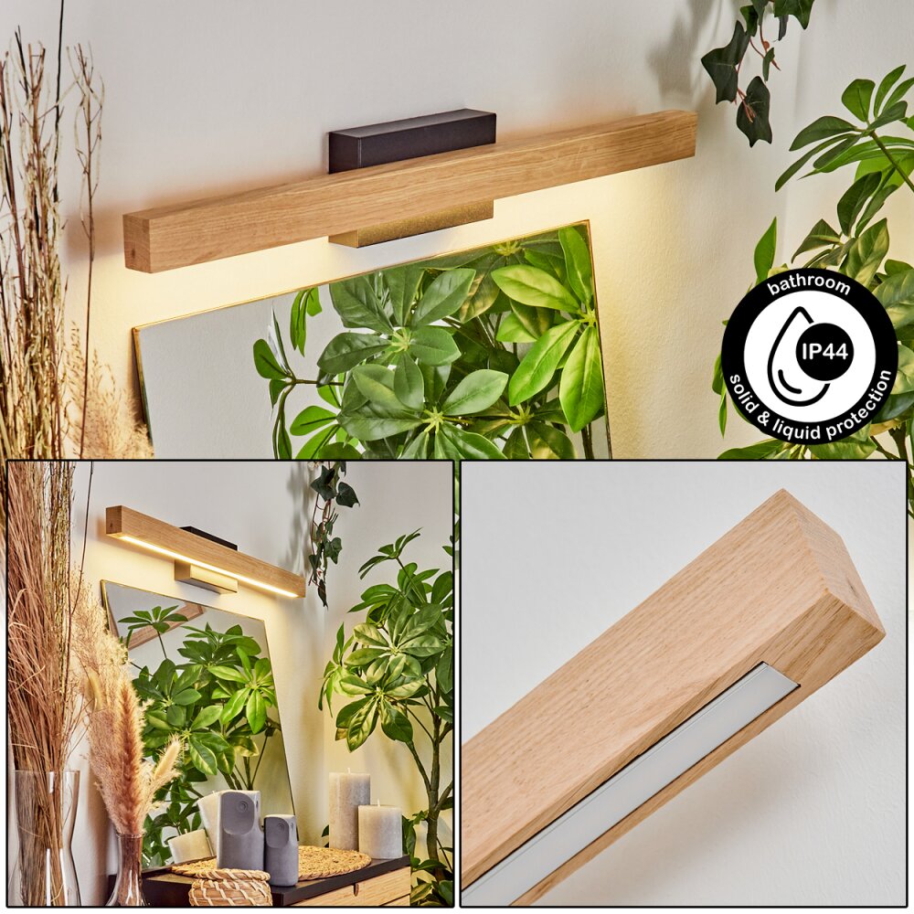 Borobia Spiegelleuchte LED Schwarz, 1-flammig main product photo