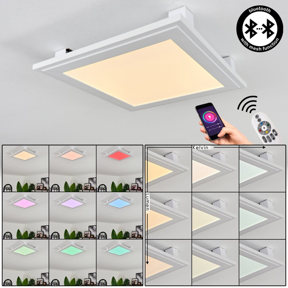 Crum Deckenpanel LED Weiß, 1-flammig, Fernbedienung main product photo