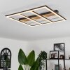 Nganbeto Deckenleuchte LED Holzoptik, Schwarz, 1-flammig