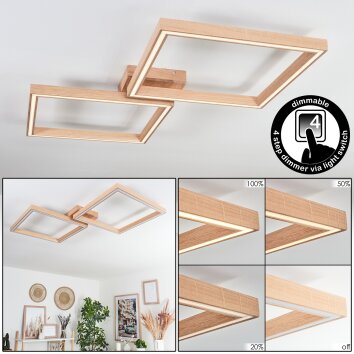 Surisultana Deckenleuchte LED Naturfarben, 2-flammig