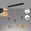 Fischer & Honsel SHINE-WOOD Pendelleuchte LED Schwarz, 3-flammig