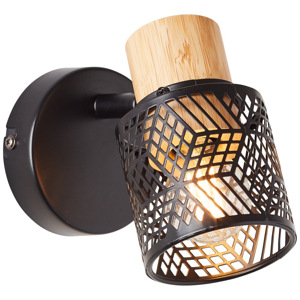 Brilliant Santy Wandleuchte Schwarz, 1-flammig main product photo