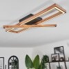 Fairburn Deckenleuchte LED Holzoptik, Schwarz, 1-flammig
