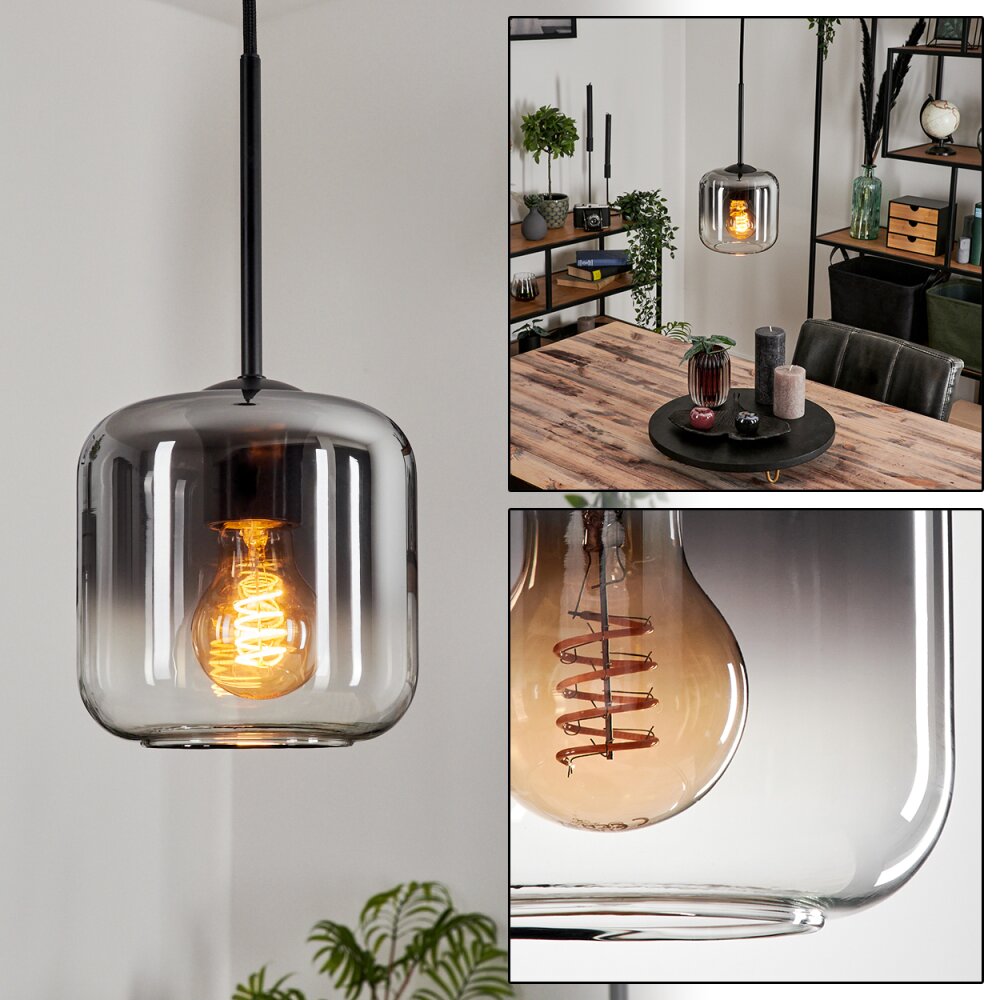 Lauden Hängeleuchte Glas 15 cm Klar, Rauchfarben, 1-flammig main product photo