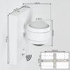 Borlo Außenwandleuchte LED Weiß, 2-flammig, Bewegungsmelder