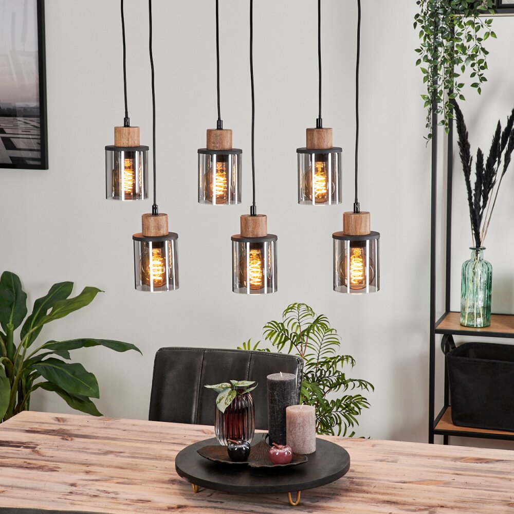 Loursin Hängeleuchte Schwarz, 6-flammig main product photo