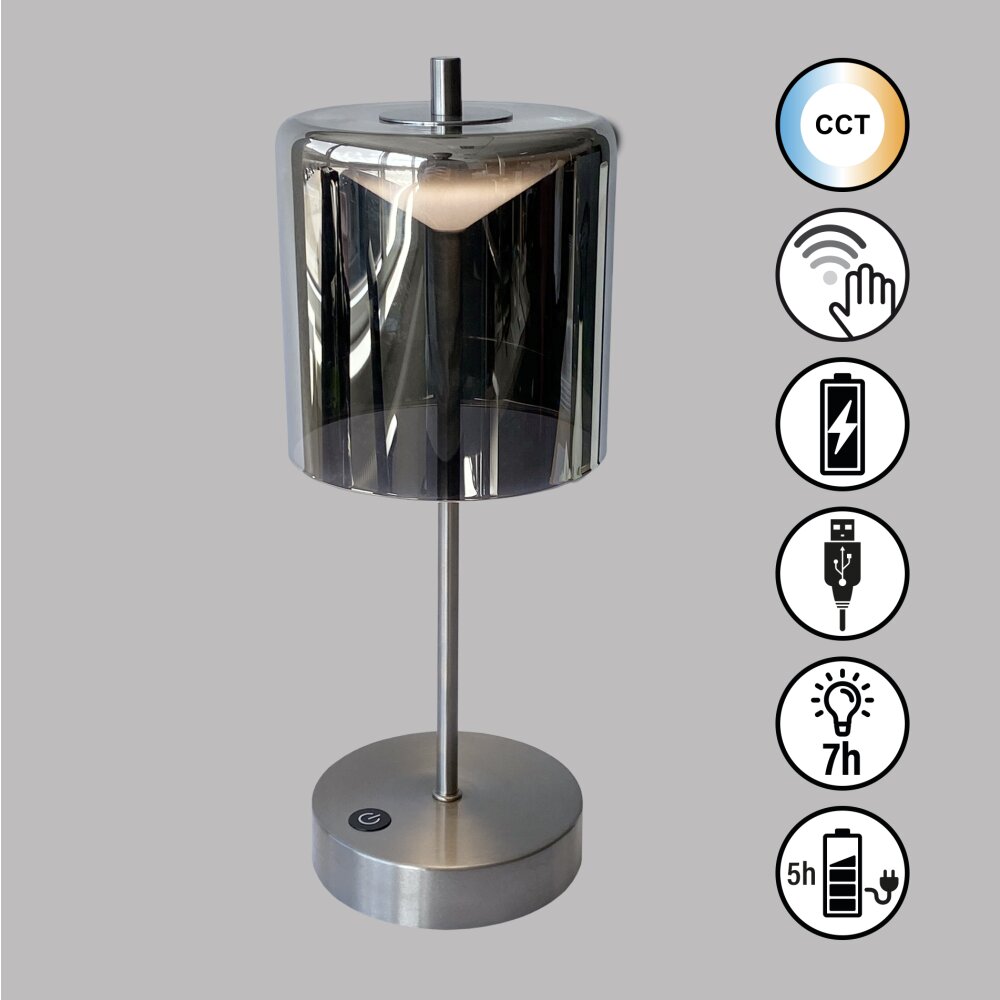 FHL easy Riva Tischleuchte LED Nickel-Matt, 1-flammig main product photo