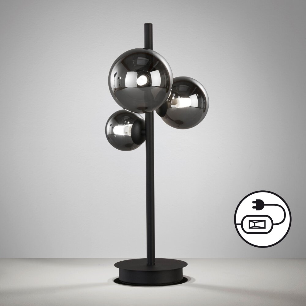Fischer & Honsel Bala Tischleuchte LED Schwarz, 3-flammig main product photo