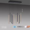 Paul Neuhaus FLUTE Pendelleuchte LED Schwarz, 10-flammig
