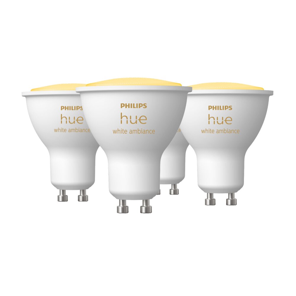 Philips Hue 4er Set GU10 LED 5 Watt 2200-6500 Kelvin 350 Lumen main product photo