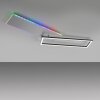 Leuchten Direkt RENDA Deckenleuchte LED Silber, 2-flammig, Fernbedienung, Farbwechsler