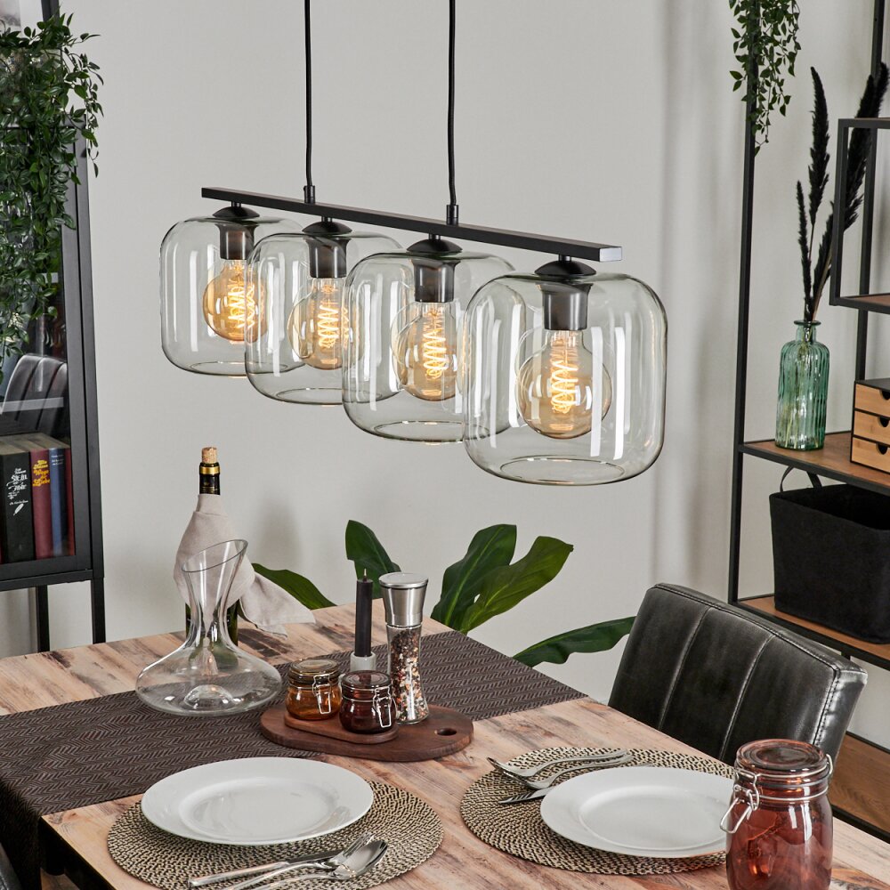 Lauden Pendelleuchte Glas 20 cm Klar, 4-flammig main product photo