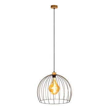 Lecueder Pendelleuchte Holz hell, 1-flammig