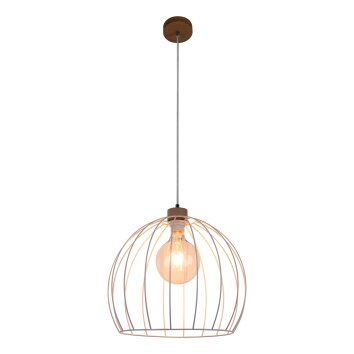Lecueder Pendelleuchte Holz hell, 1-flammig
