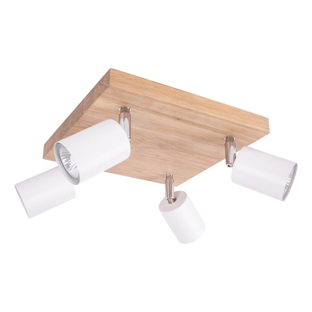 Nazca Deckenleuchte Holz hell, 4-flammig main product photo