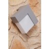 LUTEC GEOMETRY Aussenwandleuchte Silber, Weiß, 1-flammig