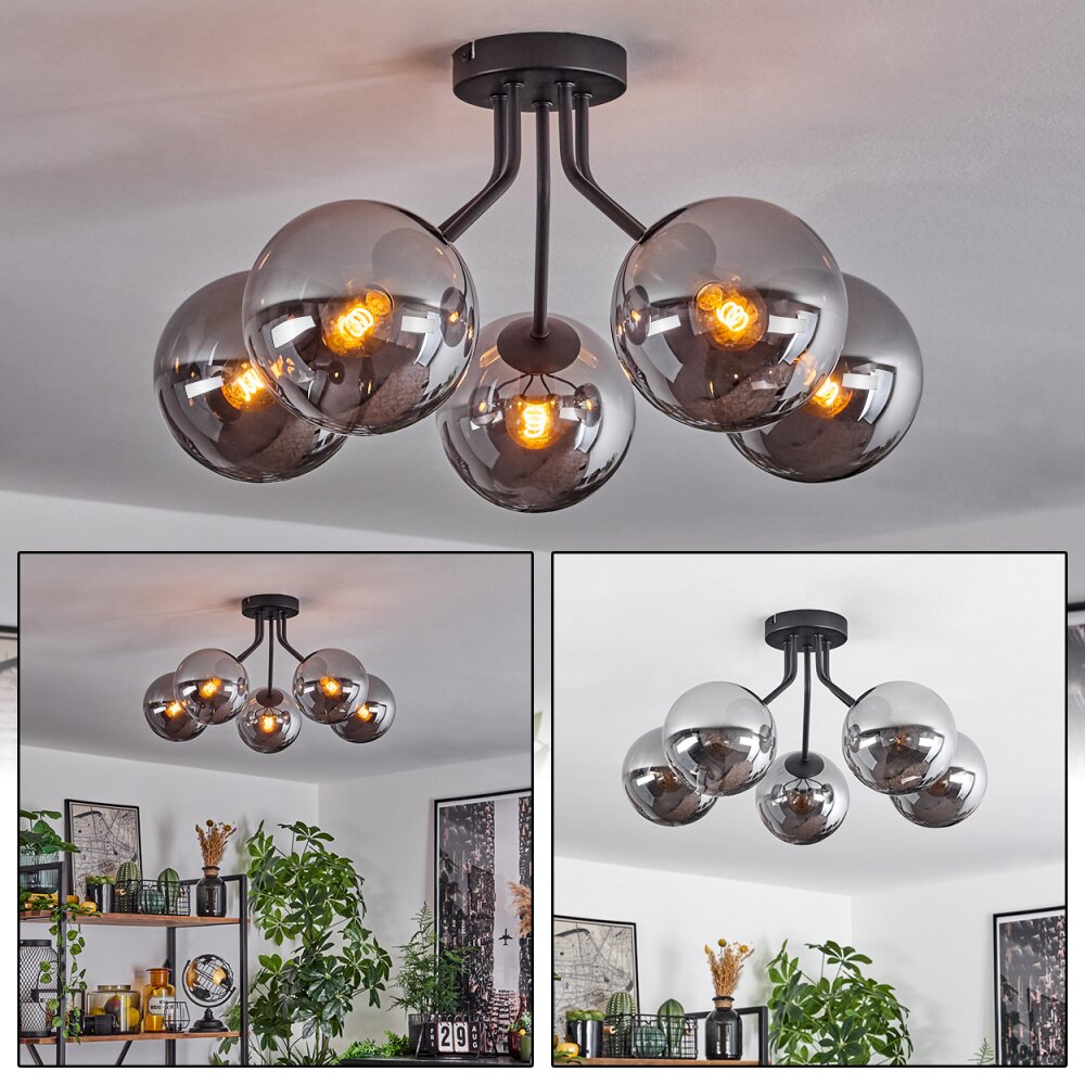 Gastor Deckenleuchte Schwarz, 5-flammig main product photo