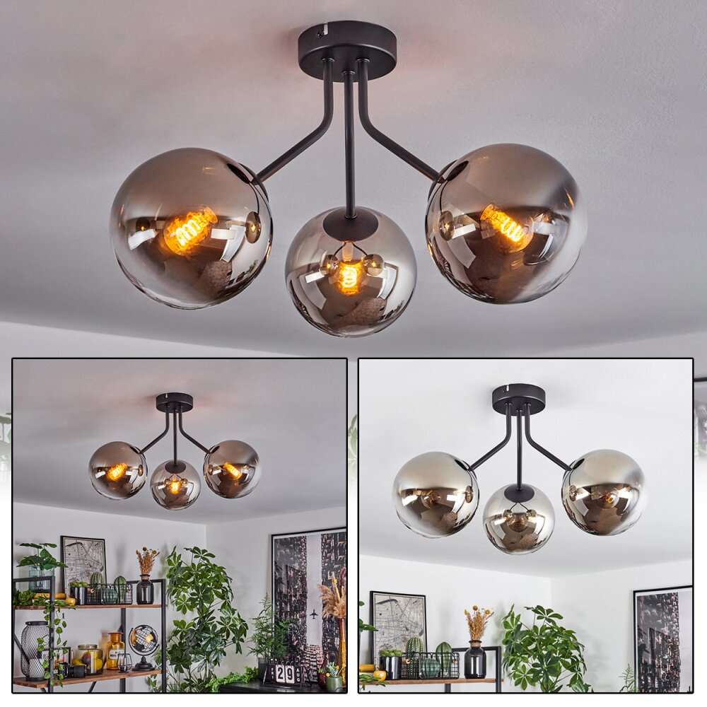 Gastor Deckenleuchte Schwarz, 3-flammig main product photo