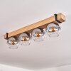 Montgomery Deckenleuchte Glas 15cm Naturfarben, Schwarz, 4-flammig