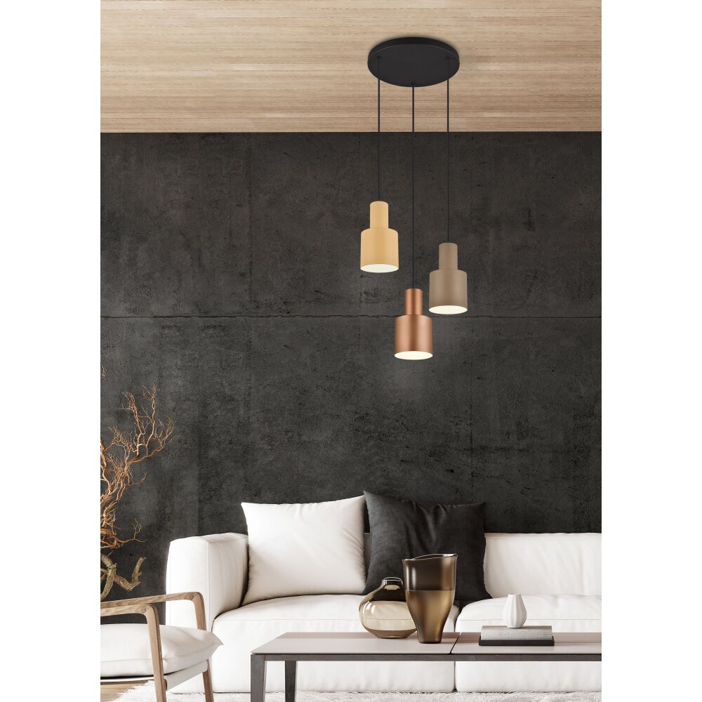 Trio AGUDO Pendelleuchte Schwarz, 3-flammig main product photo