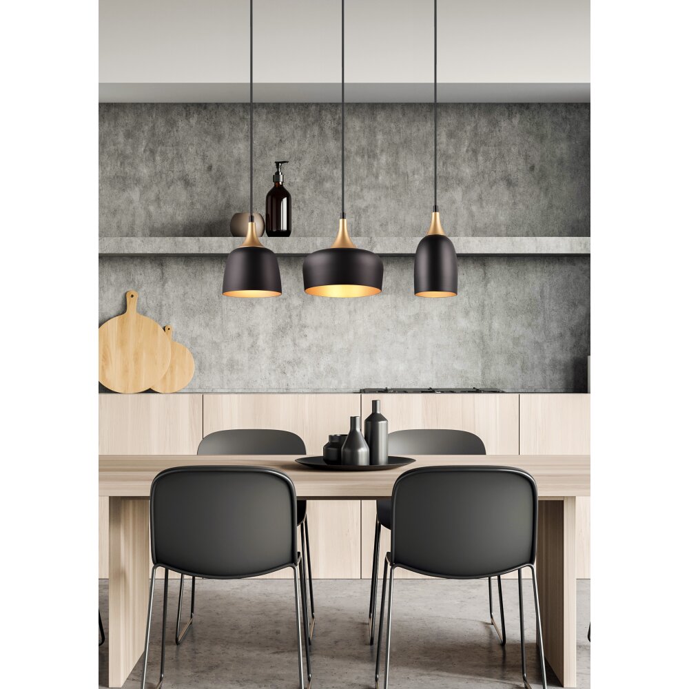 Trio Chiraz Pendelleuchte Schwarz, 3-flammig main product photo