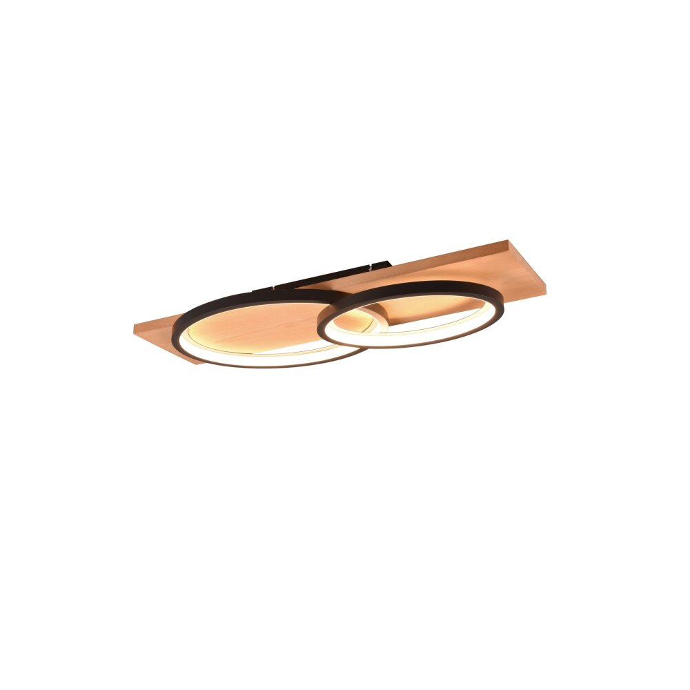 Trio Barca Deckenleuchte LED Naturfarben, Schwarz, 1-flammig main product photo