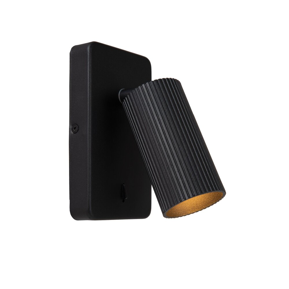 Lucide CLUBS Wandleuchte Schwarz, 1-flammig main product photo