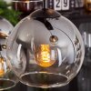 Koyoto Hängeleuchte Glas 15 cm Klar, Rauchfarben, 8-flammig