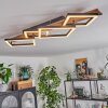 Cascada Deckenleuchte LED Braun, Holzoptik, Schwarz, 1-flammig