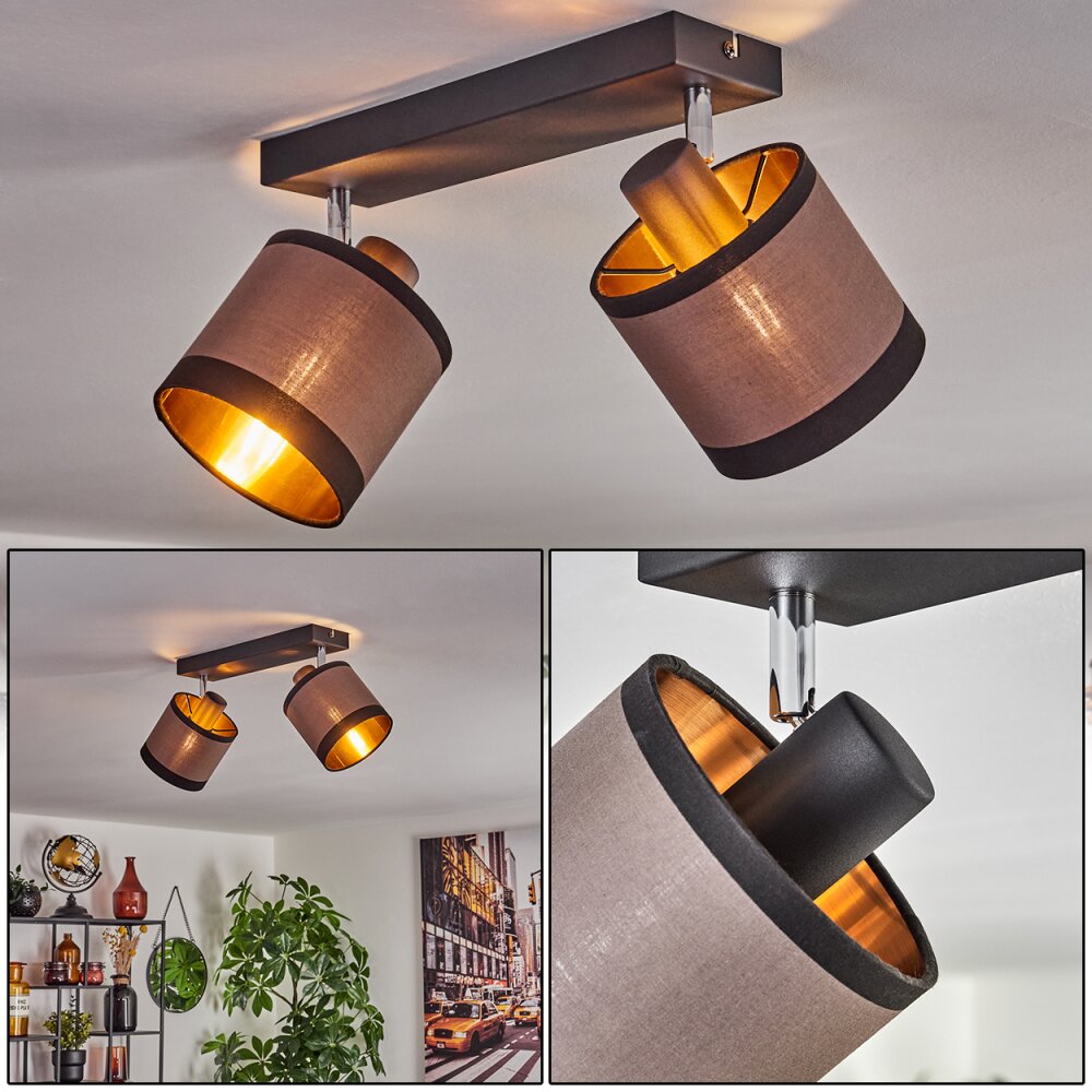 Lohobe Deckenleuchte Chrom, Schwarz, 2-flammig main product photo