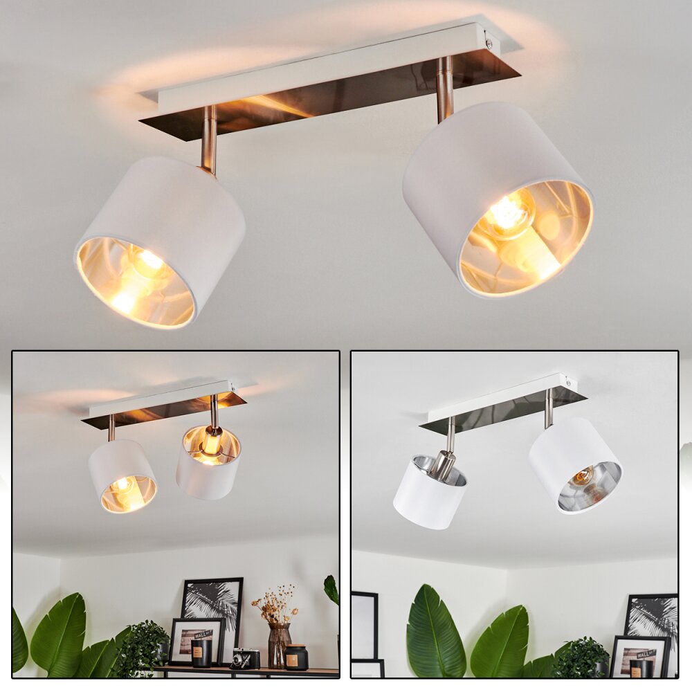 Tibro Deckenleuchte Nickel-Matt, Weiß, 2-flammig main product photo