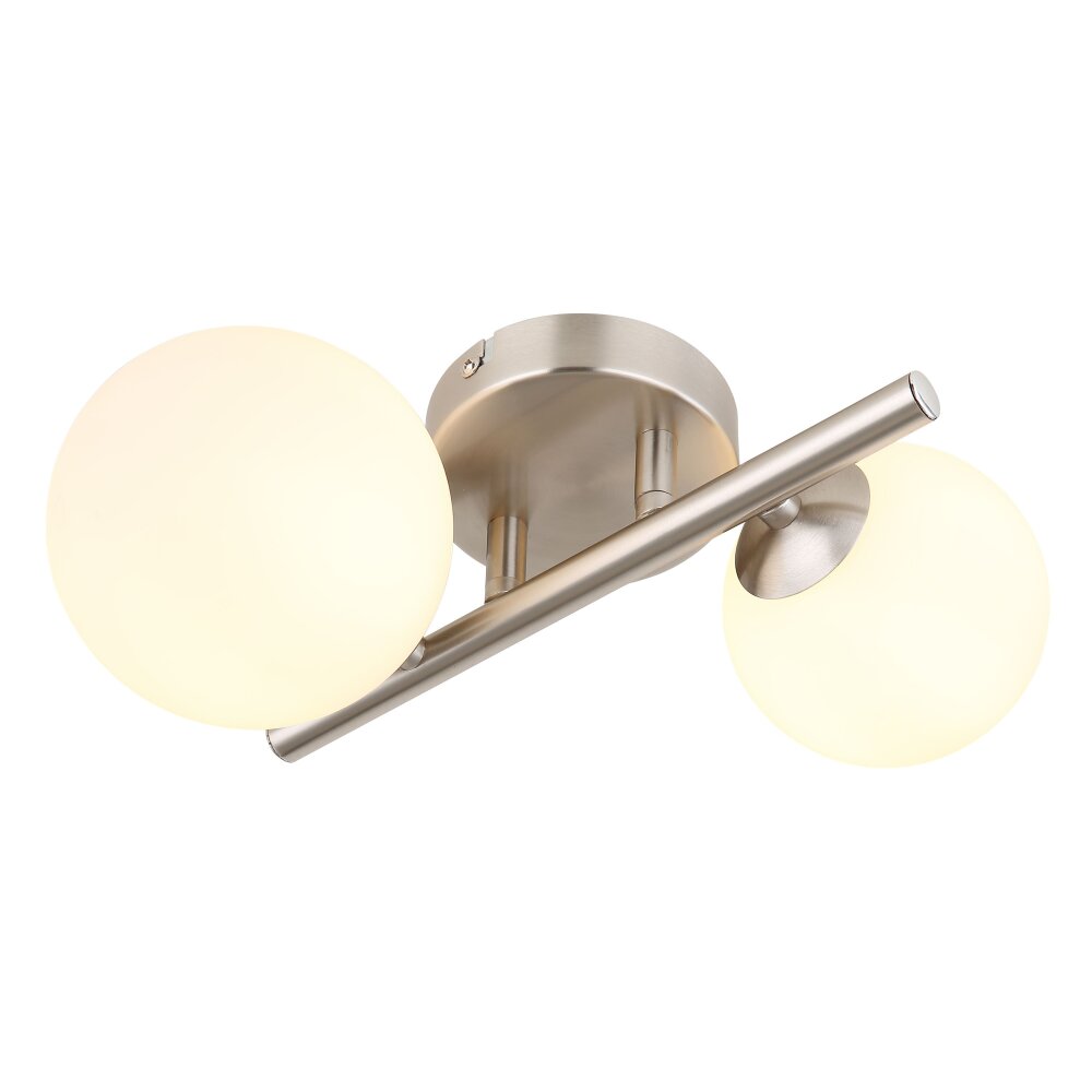 Globo RIHA Wandleuchte LED Nickel-Matt, 2-flammig main product photo
