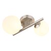 Globo RIHA Wandleuchte LED Nickel-Matt, 2-flammig