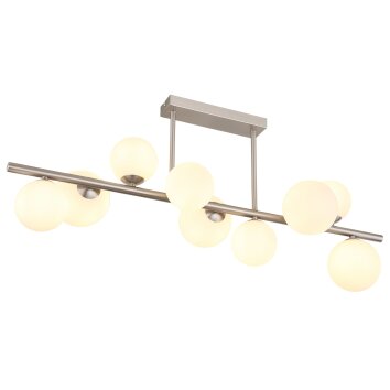 Globo RIHA Deckenleuchte LED Nickel-Matt, 9-flammig