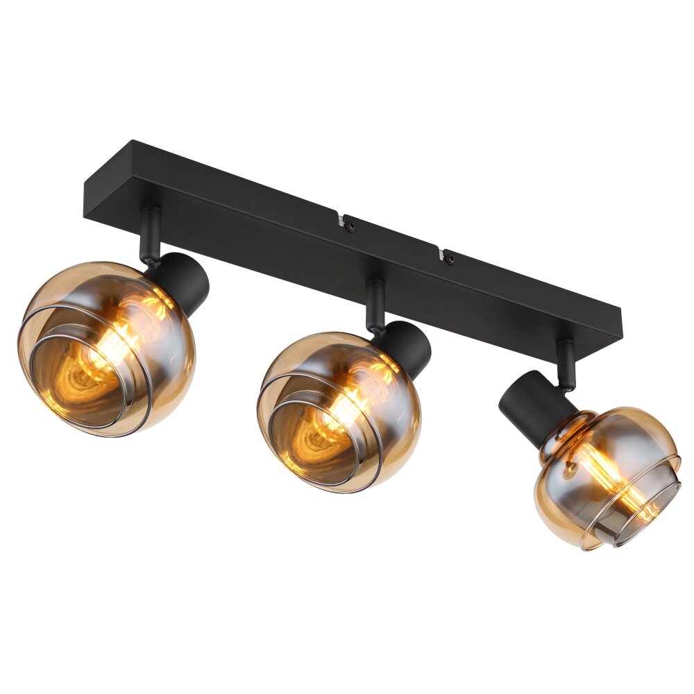 Globo TOKKI Deckenleuchte Schwarz, 3-flammig main product photo