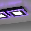 Leuchten Direkt ACRI Deckenleuchte LED Schwarz, 2-flammig, Fernbedienung
