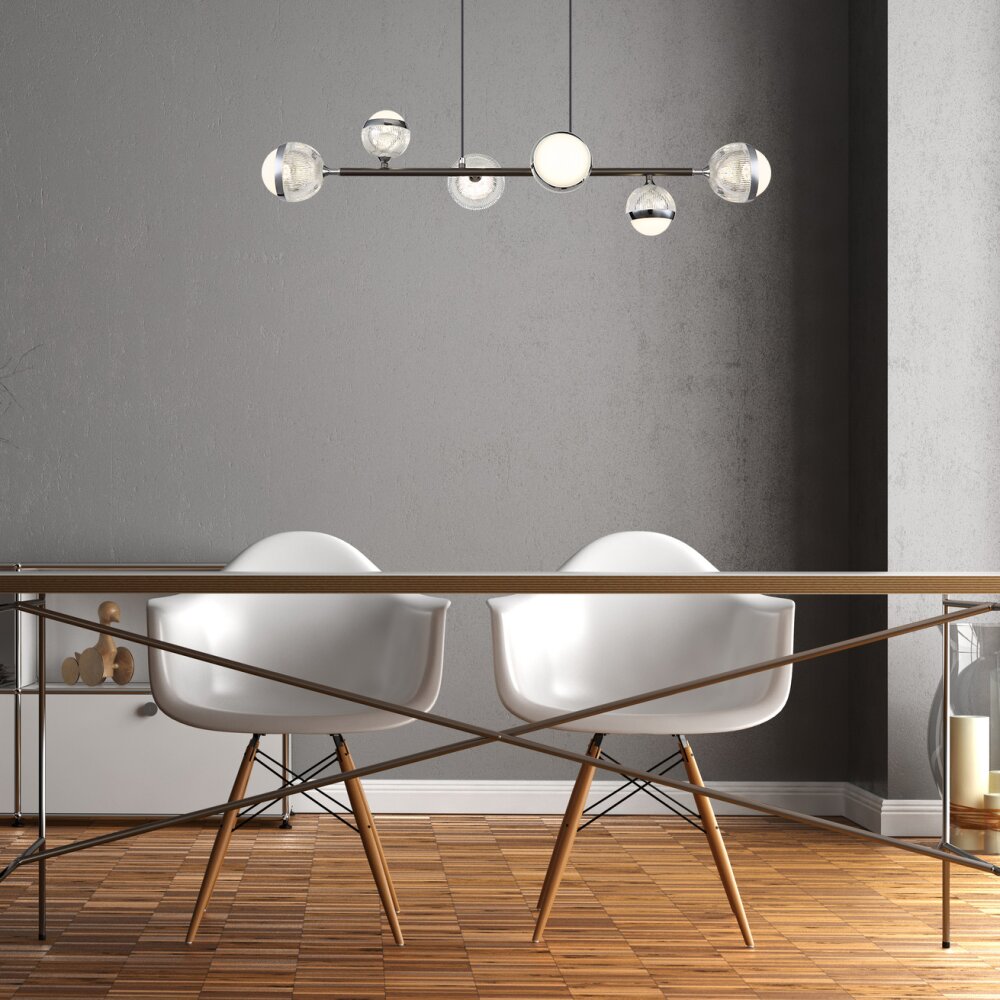 Globo UNTSY Hängeleuchte LED Titan, 6-flammig, Fernbedienung main product photo