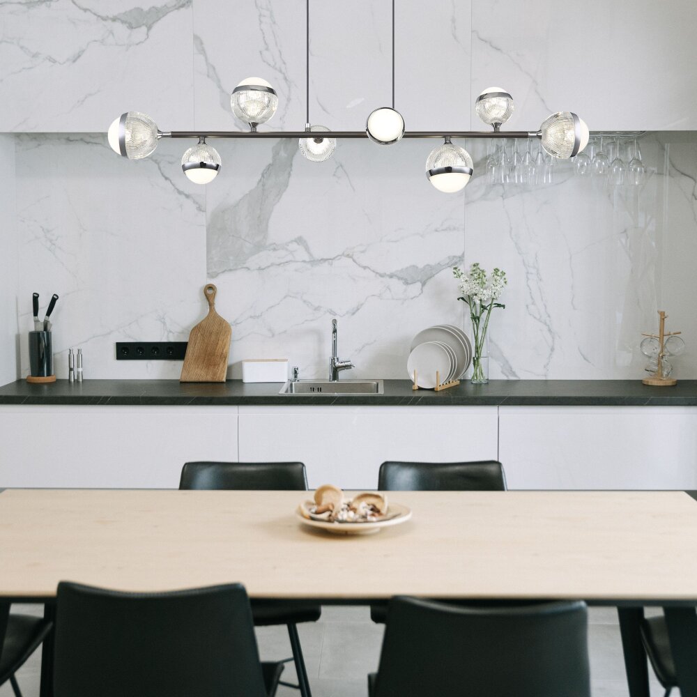 Globo UNTSY Hängeleuchte LED Titan, 8-flammig, Fernbedienung main product photo