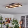 Cascada Deckenleuchte LED Braun, Holzoptik, Schwarz, 1-flammig