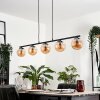 Gastor Pendelleuchte Glas 15 cm Bernsteinfarben, 5-flammig