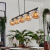 Gastor Pendelleuchte Glas 15 cm Bernsteinfarben, 5-flammig