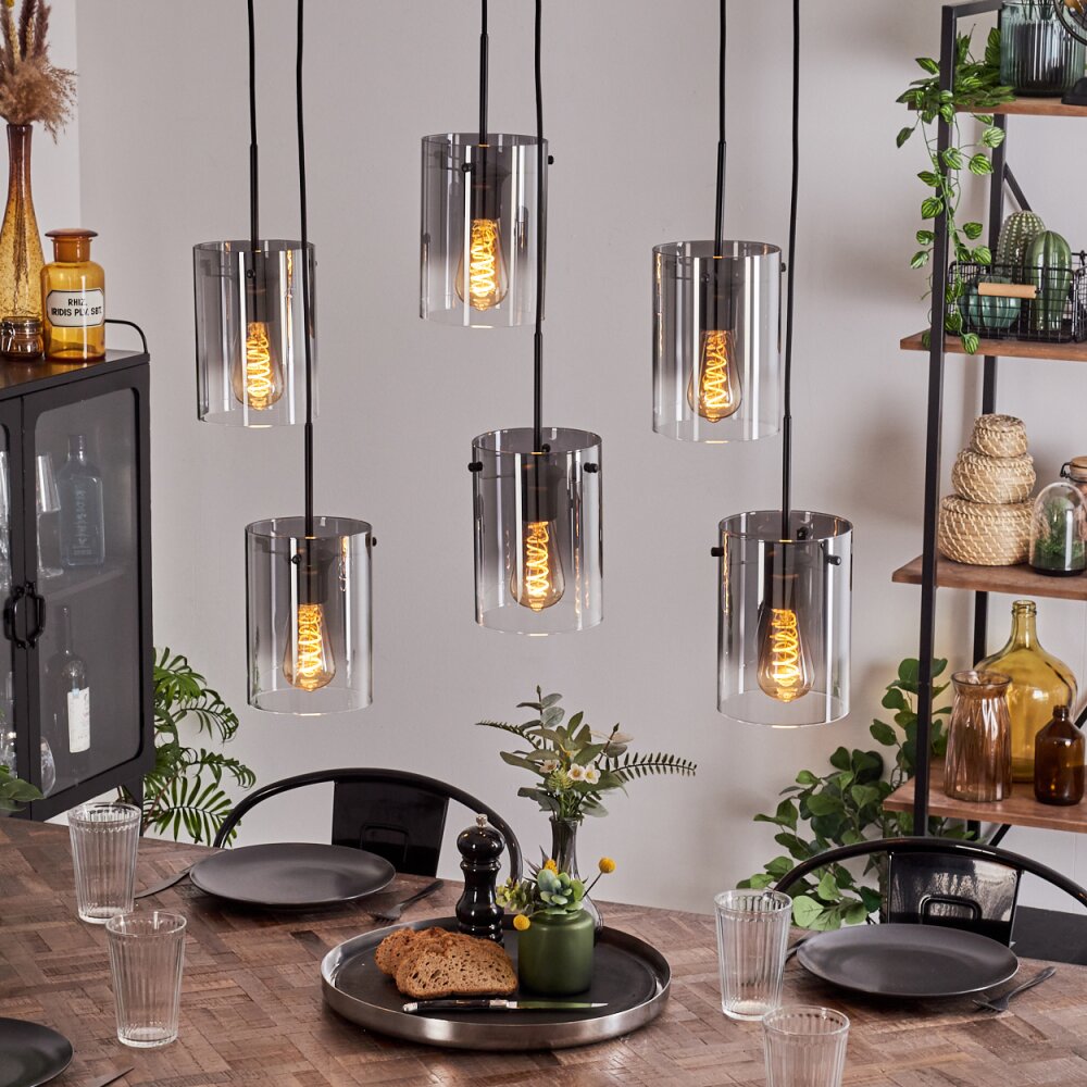 Parane Hängeleuchte Klar, Rauchfarben, 6-flammig main product photo