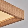 Longvic Deckenpanel LED Braun, Holzoptik, Schwarz, 1-flammig