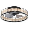 Eglo FRANA Deckenventilator LED Schwarz, 1-flammig, Fernbedienung