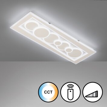 Fischer & Honsel Ratio Deckenpanel LED Weiß, 1-flammig, Fernbedienung