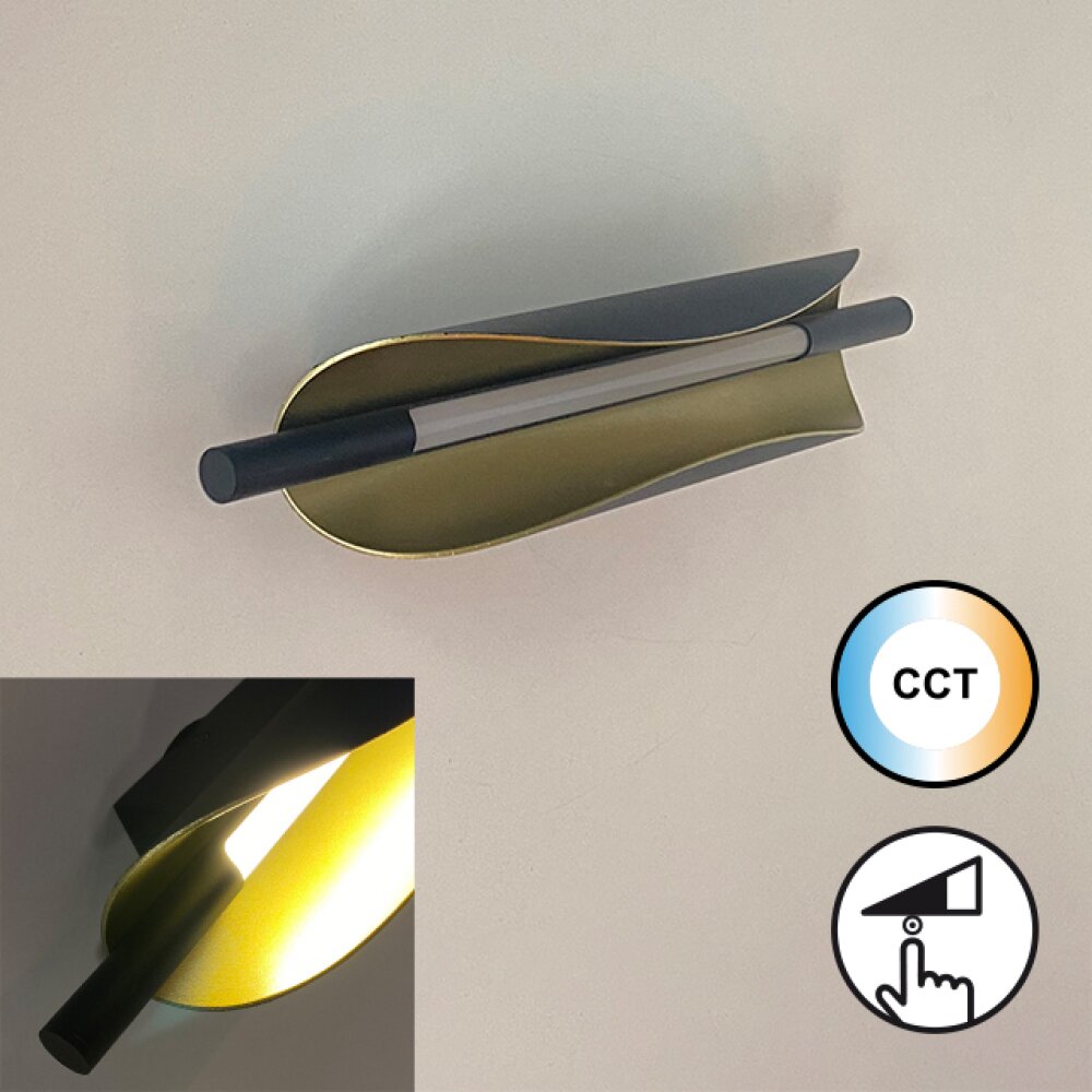Fischer & Honsel Skal Wandleuchte LED Schwarz, 1-flammig main product photo