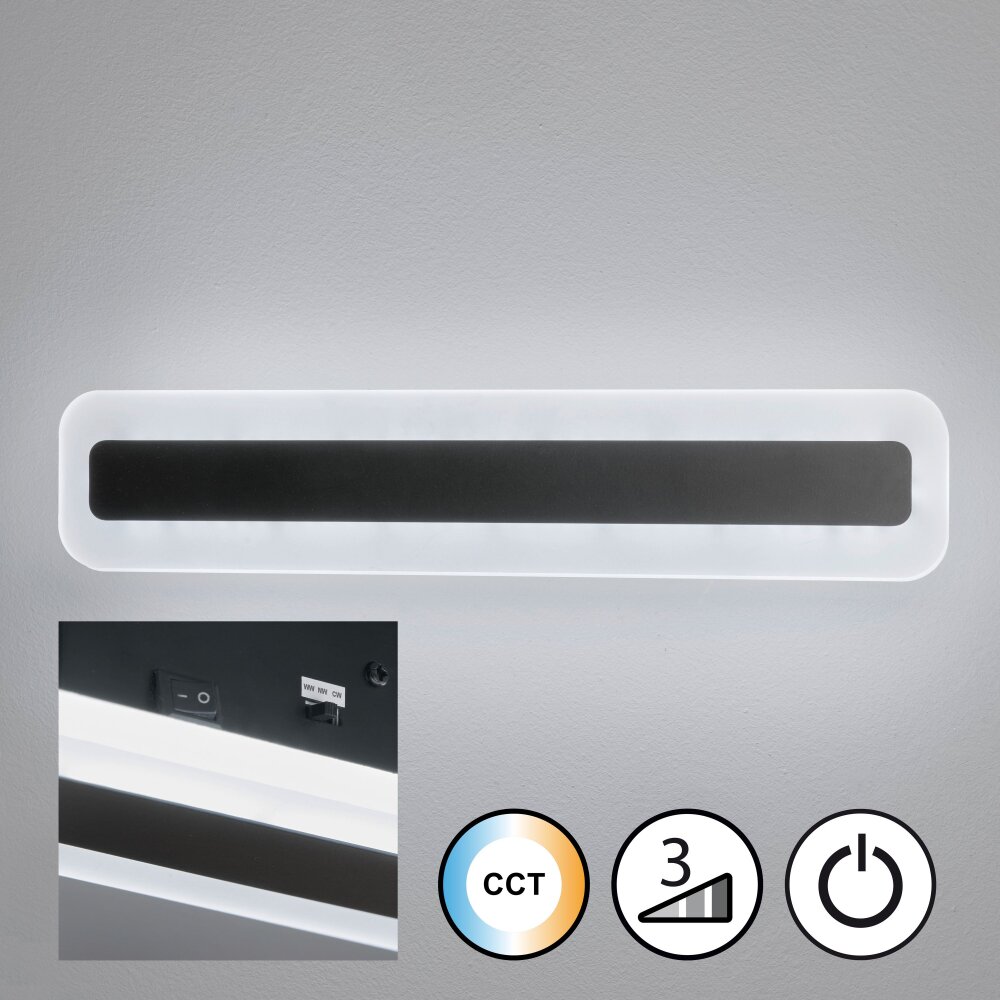 Fischer & Honsel Streep Wandleuchte LED Schwarz, 1-flammig main product photo